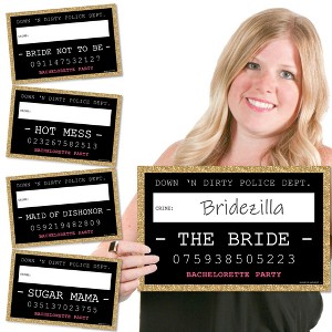 Big Dot of Happiness Girls Night Out Party Mug Shots - Bachelorette Party Photo Booth Props Party Mugshot Signs - 20 Count - 1 of 4