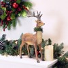 Northlight Standing Glittered Reindeer with Pine Neck Wreath Christmas Decoration - 15.5" - 2 of 4