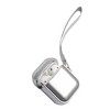 Insten Case Compatible with AirPods 1 & 2 - Glitter Plating Protective Skin Cover with Hand Strap, Silver - 3 of 4