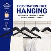 Lifemaster Solid Wooden Hangers for Clothes - Heavy Duty Suit Hanger Set with Chrome 360° Swivel Hook - 3 of 4