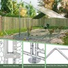 ROOMTEC Large Metal Chicken Coop, Walk-in Chicken Run Outside Galvanized Wire Poultry Chicken Hen Pen Spire Cage with Cover - 4 of 4