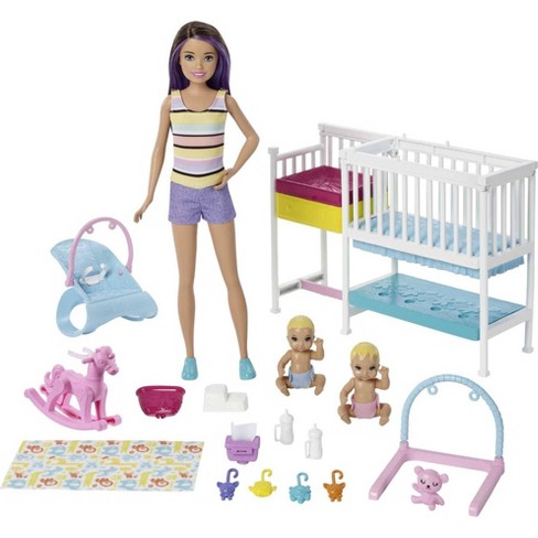 Barbie Skipper Doll With Baby Figure And 5 Accessories Babysitters Inc.  Playset : Target