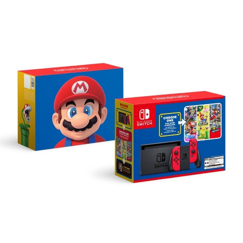 Nintendo Switch™ w/ Neon Blue & Neon Red Joy-Con™ + Mario Kart™ 8 Deluxe  (Full Game Download) + 3 Month Nintendo Switch Online Individual Membership  