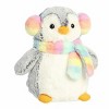 Aurora Small Pompom Muffs & Scarf PomPom Penguin Festive Stuffed Animal Rainbow 9" - 2 of 4