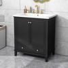 Whisen Vintage Bathroom Vanity with Sink Combo, Multi-functional Bathroom Cabinet with Doors and Drawer - 2 of 4