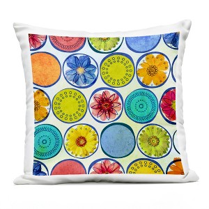 Stupell Industries Modern Floral Pattern Circles Outdoor Decorative Throw Pillow, 18 x 18 - 1 of 3