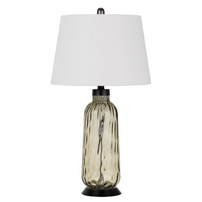 27.5" Pair of Glass Bolsena Smoked Dimpled Table Lamp - Cal Lighting