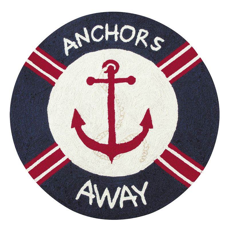 C&F Home 3'0" x 3'0" Anchors Away Hooked Rug, 1 of 3