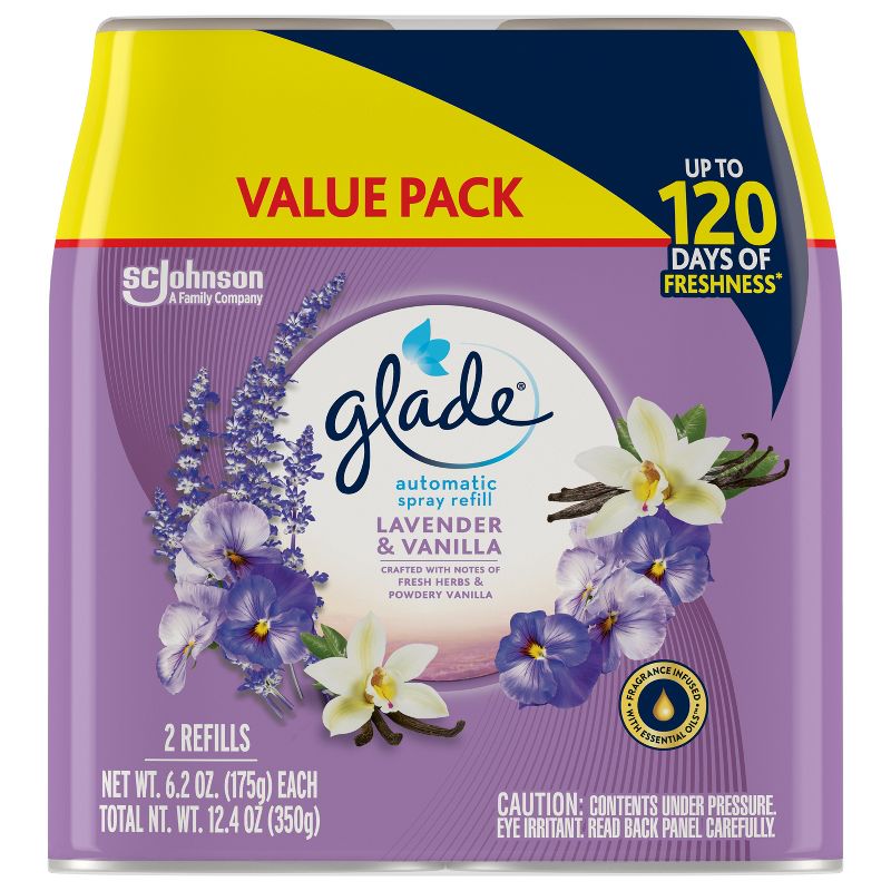 Glade Automatic Spray Air Freshener - Lavender &#38; Vanilla - 12.4oz/2pk, 5 of 20