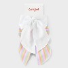 Girls' 2pk Barrette Bow Set - Cat & Jack™️: Fashion Hair Clips for All Hair Types, Polyester and Cotton Mix - 2 of 4