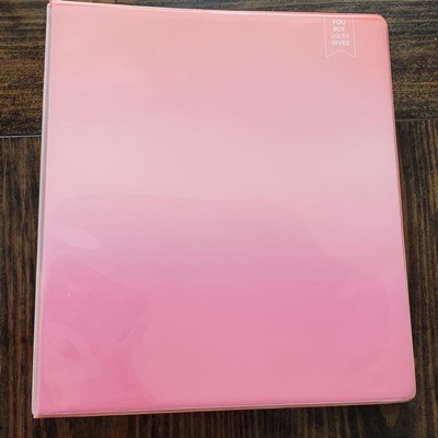 1 Ring Binder Pink Ombre - Yoobi™ : Target