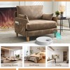 MOONMISS 3-in-1 convertible sleeper,mid-century modern decor,suitable for small spaces with three pillows - 4 of 4
