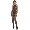 Memoi Women's Fantasy Fishnet Halter Top Seamless Body Stocking - 2 of 4