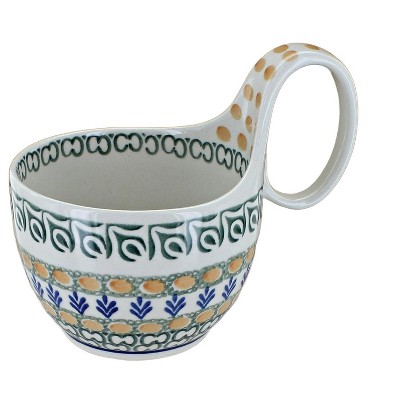 Blue Rose Polish Pottery 845 Ceramika Artystyczna Soup Mug