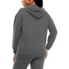 Derek Heart Oversized Zip-up Hoodie with Drop Shoulder and Kangaroo Pocket, Boyfriend Fit - 3 of 3
