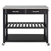 Stainless Steel Top Kitchen Cart/Island with Optional Stool Storage - Crosley - 2 of 4