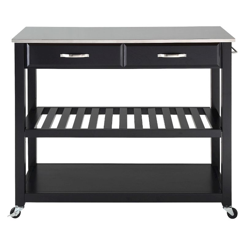 Stainless Steel Top Kitchen Cart/Island with Optional Stool Storage - Crosley, 3 of 9