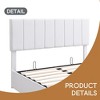 Lift-up Upholstered Platform Bed with Storage, Full-Size Bed Frame with Hydraulic System and Vertical Channel Headboard - Leovsnove - 3 of 4