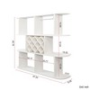 Sapphtopaz Wooden 3-Tier Wall Mounted Storage Shelves with Glass Cup Holder Large Storage Rack with Bottle Rack for Living Room,Bedroom - 4 of 4