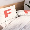Deny Designs King April Lane Art Block Red Monogram F Microfiber Printed Pillow Sham - 2 of 3
