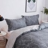 100 Cotton Floral Duvet Cover Set, Soft Set of 3 Bedding with Pillow Shams - 3 of 4