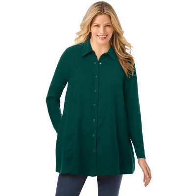 Woman Within Swing Flannel Tunic