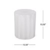 MOEPISY Outdoor Lightweight Concrete Side Table, Antique White - 4 of 4