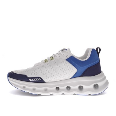 Starter Mens Bolt Synthetic Leather Casual Lace Up Sneaker Shoe, White/Navy/Blue, Size 11 — фото 5