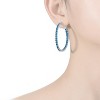 Guili Big Hoop Earrings with Colored Cubic Zirconia in Green, Red, Blue, Gold, Pink, and White, Featuring a Bold Design, Perfect for Statement Looks - 2 of 3