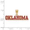 Black Bow Jewelry 14k Yellow Gold Plated Sterling Silver Oklahoma Sooners NCAA Large Pendant - 2 of 3