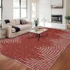 2'x6' Washable Area Rug, Modern Stripe, Low Pile Non-Slip Indoor, Minimalist Farmhouse Style, Non-Shedding Foldable Bedroom Mat, Black - 3 of 4