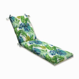 Soleil Indoor/Outdoor Chaise Lounge Cushion Blue/Green - Pillow Perfect - 1 of 3