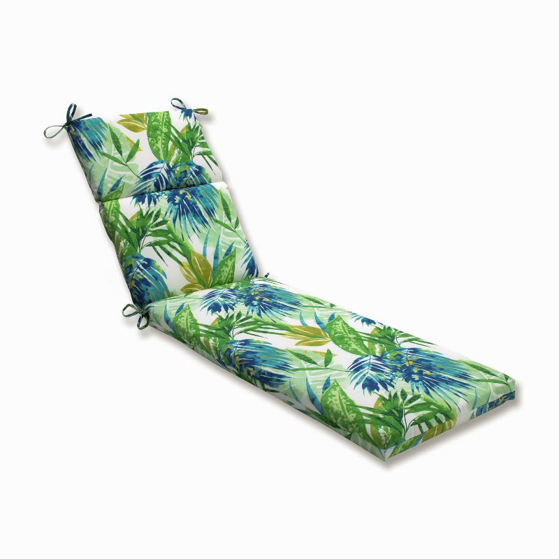 Soleil Indoor/Outdoor Chaise Lounge Cushion Blue/Green - Pillow Perfect, 1 of 5