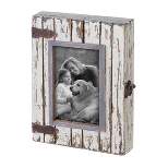 White 4 x 6 inch Decorative Distressed Wood Shadow Box Picture Frame - Foreside Home & Garden