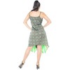 LA LEELA Women's Summer Vacation Beachwear Mini Bathing Suit Loose Beach Dress Swimsuit Cover ups for Women Strappy A Line Dress 1X Green, Floral - 3 of 4