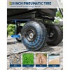 COZONY Poly Dump Cart, 600/1200 lbs Heavy Duty Garden Wagon, 10" No-Flat Tires, Quick Release, Adjustable Handle, Utility Yard Cart for Landscaping - 3 of 4