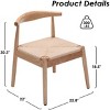 SEVOBAL Dining Chairs Set of 2 Modern Style Parsons Modern Kitchen Room Chairs with Solid Wood Legs for Kitchen Living Room, Beige, 54"*56"*76" - 3 of 4