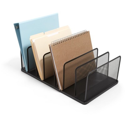 MyOfficeInnovations 7-Compartment Wire Mesh File Organizer 24402449