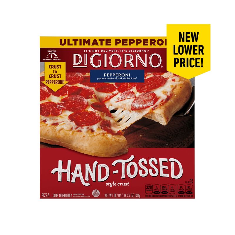 DiGiorno Hand Tossed Crust Pepperoni Frozen Pizza - 18.7oz, 1 of 12