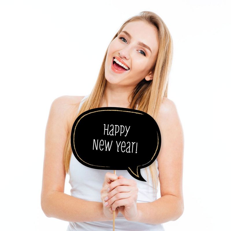 Big Dot of Happiness Hello New Year - 2024 NYE Party Photo Booth Props Kit - 20 Count, 3 of 7