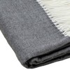 HomeRoots Dark Gray Soft Acrylic Herringbone Throw Blanket - 3 of 4