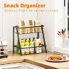 Simple Trending 2 Tier Fruit Basket Metal Wire with 4 Banana Hooks - 4 of 4