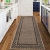 Modern Border Machine Washable Stain Resistant Rug for Living Room Bedroom - 3 of 4