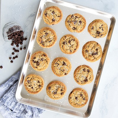 Silver Aluminum Non-Stick Half Sheet Pan Set