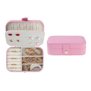 Unique Bargains Travel Portable Leather Jewelry Storage Display Holder - 1 of 4