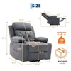 Power Lift Recliner Chair with Massage & Heating, Oversized PU Leather Lift Chair with Cup Holders & Side Pockets - 2 of 4