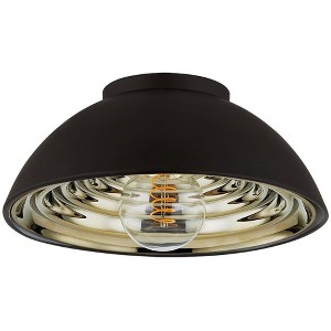 Troy Lighting Eclipse 1 - Light Flush Mount in  Soft Black Brass Plated Shade - 1 of 1