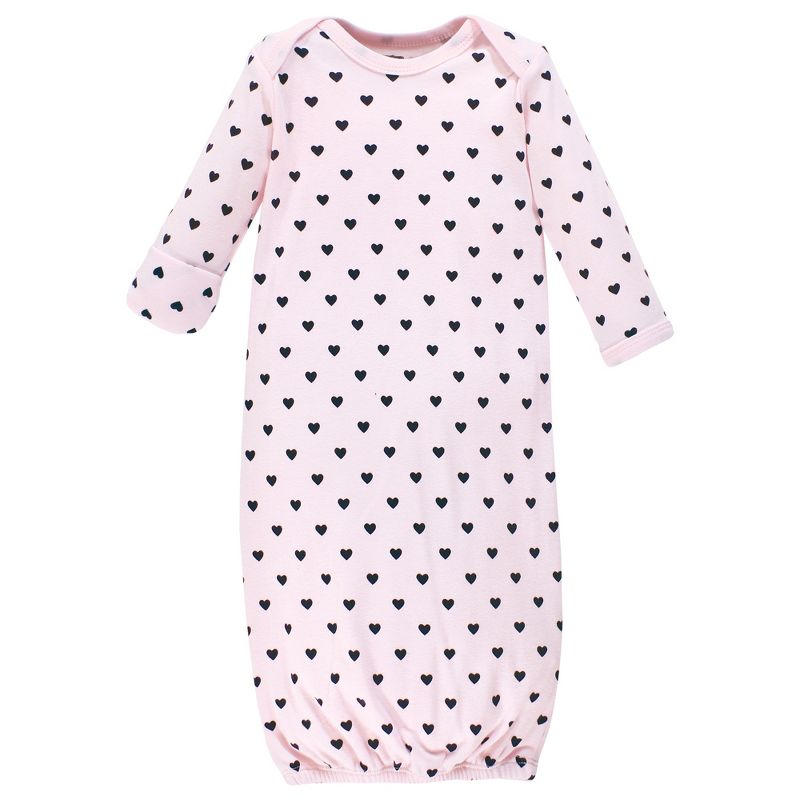 Hudson Baby Infant Girl Cotton Gowns, Love At First Sight, 5 of 7