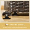 LOVMOR Rattan Dog Bed, Elevated Pet Sofa, Wicker Cat House, Indoor/Outdoor Use, for Garden Patio with Foldable Canopy, for Small or Medium-Sized Pets - 3 of 4
