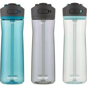 Contigo Ashland 2.0 Water Bottle with AUTOSPOUT Lid | Tritan Water Bottle, 24oz., 3 Pack, Juniper & Sake & Bubble Tea - 1 of 3